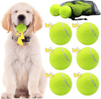 Swingers Squeaky Tennis Balls for Dogs,2.5 inch Training Tennis Balls,Exercise Ball for Pet Dog with Mesh Carry Bag Easy to Transport (Yellow, 6 Pack)