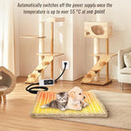 Heeyoo Pet Heating Pad, Adjustable Temperature Dog Cat Heating Pad with Timer, Waterproof Heated Dog Bed with Chew Resistant Cord, Auto Power-Off Indoor Pet Heated Mat for Dogs and Cats, 18" x 16"
