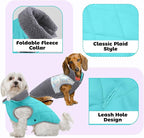 EMUST Small Dog Sweater, Reversible Winter Jacket Coats for Small Dogs, Fuzzy Pet Apparel Vest for Small Medium Dogs, Grey, S