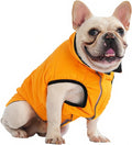 PetWarm Reversible Dog Cold Weather Coats, Waterproof Dog Puffer Vest, Vest for Dogs with Hook-and-Loop Strap, Windproof Outdoor Coat for Winter Walks and Snowy Days, Orange, 2XL