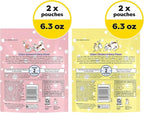 Temptations Kitten Crunchy and Soft Treats Chicken and Dairy and Salmon and Dairy Variety Pack, 6.3 oz. Pouches (Pack of 4)