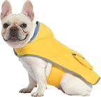 HDE Reversible Dog Raincoat Hooded Slicker Poncho Rain Coat Jacket for Small Medium Large Dogs Ducks Yellow - M