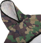 HDE Dog Raincoat Jacket Reflective Adjustable Hooded Pet Poncho Rain Coat with Leash Hole for Small to X-Large Dogs Camo - M
