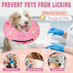 Inflatable Dog Cone Collar for After Surgery, Dog Donut Collar After Surgery, Soft Pet Cone for Small Medium Large Dogs to Stop Licking