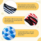 Geyoga 6 Pieces Dog Striped T-Shirt Cotton Breathable Pet Apparel Colorful Puppy Sweatshirt Clothes for Small to Medium Dogs Puppy(Dark Color,S)