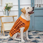 PUPTECK Dog Sweaters for Large Medium Small Dogs - Fall Classic Plaid Style Puppy Holiday Winter Coat Clothes Warm