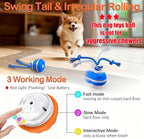 P06 Interactive Dog Toys Dog Balls, Electric Automatic Moving and Rolling Dog Toy with Rope for Small Medium Dogs, Fun Smart Puppy Toy s for Boredom & Training, Dog Toys to Keep Them Busy (Blue)