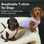 2 Pack Dog Shirt, Quick Dry Cooling Tshirts for Dogs Large, Breathable Durable UPF50+ Summer Clothes, Lightweight Prevent Overheating Vest, Purple+Pink, 3XL