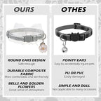 EXPAWLORER Cat Collar Breakaway,Adjustable Soft Lace Cat Collars for Girl Cats with Heart Accessory,Safety Quick Release Cute Pet Collar for Kitten,Small Dog
