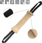 Dingo Gear, Natural Jute tug Toy for Dog Training Agility tug of war, Bumper Toy Dog bite, 2 Handles 11" S00146