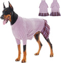 IECOii Girl XXXL Dog Sweater Dress, Girl Dog Sweaters for Extra Large Dogs Turleneck, Purple,XXXLarge, Thermal Warm Knitwear with Leash Hole, Adorable Cable Knit Sweater for Christmas & Thanksgiving