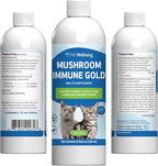 Pet Wellbeing Mushroom Immune Gold for Cats - Vet-Formulated - Immune Support with Reishi, Maitake, Turkey Tail, and Milk Thistle - Complementary Functional Mushroom Supplement 8 oz (237 ml)