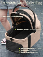 Dog Stroller, Cat Strollers, 5-in-1 Pet Stroller with Detachable Waterproof Carrier for Small/Medium Dogs Cats up to 55lbs, All-in-One Fold Without Detaching Carrier for Dogs Cats 10 lbs to 55 lbs