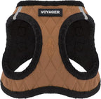 Best Pet Supplies - All Weather Mesh / Plush, Reflective, No Pull Harness for Small, Medium Dogs, Cats - Secure with Hook & Loop Fastener, Buckle, Double D-Rings - Beige Plush, XL