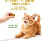 Freeze Dried Egg Yolk Cat & Dog Treats, Single Ingredient, High-Protein Training Treats and Food Topper for Dogs and Cats, Gluten & Grain Free, 7 oz (Chicken Egg Yolk)