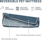VANKEAN Waterproof Dog Pad Bed Mat Reversible (Warm&Cool), Removable Washable Cover & Waterproof Inner Lining, Pet Mattress for Cats and Dogs, Joint Relief Crate Bed, Navy