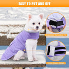 iBuddy Dog Winter Coats with Fleece Vest,Waterproof Warm Dog Snow Jacket Windproof, Reflective Adjustable Pet Dogs Cold Winter Coat for Small Dogs Girl Boy