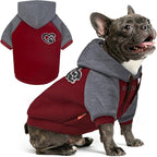 KYEESE Dog Hoodie Stretchy Dog Clothes for Small Dogs Soft Pet Sweatshirt with Drawstring Dogs Winter Coat for Cold Weather Cat Coat with Leash Hole Comfort Cat Sweater Warm Pet Clothes