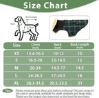 Winter Coat for Small and Medium Dogs, Puppy Plaid Jacket, Cotton Coat for Cold Weather, Windproof Warm Dog Garments, Pet Thickened Outfits Indoor Outdoor, Green L