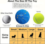 Smart Interactive Dog Toy Automatic Moving Bouncing Chew Herding Ball E-TPU Material for Large and Medium-Sized Dogs Keep Them Busy USB Rechargeable (Blue)