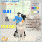 Upgraded Indestructible Dog Toys, Double Reinforced Fabric and Wrinkled Paper Plush Toys for Small, Medium and Large Dogs, Durable Dog Squeaky Toys, Teething Puppy Chew Toys (Blue)
