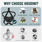Houdini™ Escape Proof Cat Harness and Leash Set by OutdoorBengal – Red, Large Cat Harness for Walking Big Cats