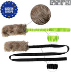 Dingo Tug Toys for Dog, Faux Fur Handle Bungee Agility Motivation Reward Z30021