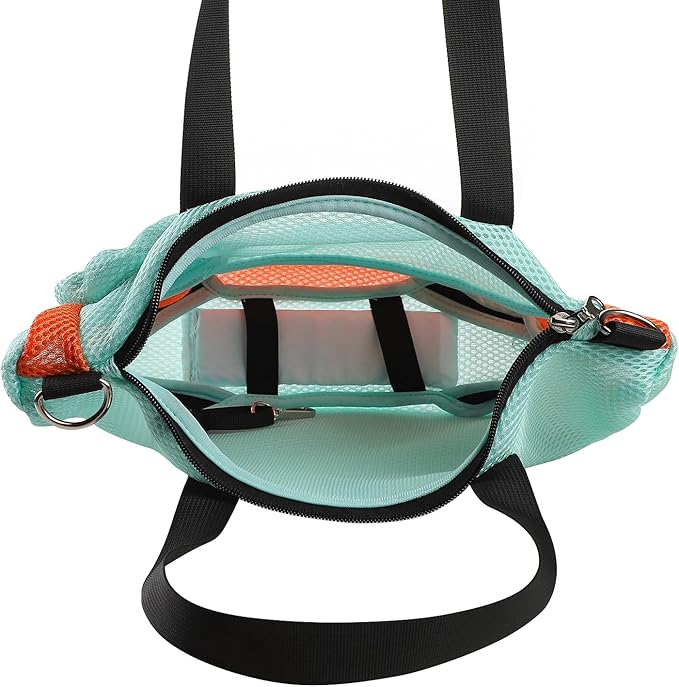 Adjustable Cat Bathing Bag Anti-Bite & Anti-Scratch Bath Washing Mesh Grooming Bag Shoulder Pet Carrier Hands-Free Bag for Small Cats