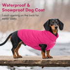 ASENKU Dog Winter Coat - Waterproof Windproof Dog Jacket, Warm Snowproof Doggie Puffer Vest for Cold Weather, Lightweight Snow Coats for Small Medium Large Dogs(Pink, XS)