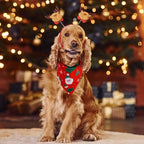 SCENEREAL Christmas Dog Bandanas 2 Pack, Puppy Xmas Santa Claus Elk Triangle Bibs Handkerchief, Reversible Holiday Dog Bandana for Boy and Girl, Premium Pet Scarf for Small Medium Large Dogs XL