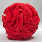 Glory To Dog Puppy and Small Breed Snuffle Interactive Foraging Dog Puzzle Ball Toy Red with Crinkle