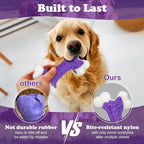 6-Pack Tough Dog Chew Toys for Aggressive Chewers Large Medium Breed Bacon Flavor, Bone Toy Dog, Nylon Heavy Duty Extreme Indestructible Teething Training