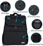 BAGLHER Dog Travel Bag, Airline Approved Pet Supplies Backpack, Dog Travel Backpack with 2 Silicone Collapsible Bowls and 2 Food Baskets, Black