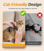 Halypet Cat Harness and Leash Set - MAX Safety 4th-Gen Upgrade, Escape Proof, Adjustable, Comfortable Soft Vest, Easy to Wear Kitten Harness with Reflective Strip for Cats Walking - Small Black