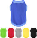 Elevate Your Dog's Fashion Quotient with Colorful and Breathable Sleeveless Cotton Shirts! Perfect Pet Apparel for Small to Medium Dogs Blue S