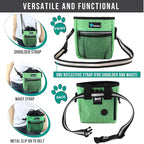 PetAmi Dog Treat Pouch, Pet Treat Pouch for Training, Dog Walking Bag Holder for Kibbles, Pet Food Toy, Dog Trainer Essentials Supplies, Poop Bag Dispenser, 3 Ways to Wear (Green)