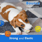 2Pcs Super Bouncy Dog Balls, Fun Indestructible Tennis Balls for Aggressive Chewers, Durable Floating Fetch Toys for Small Dogs with Lifetime Replacement