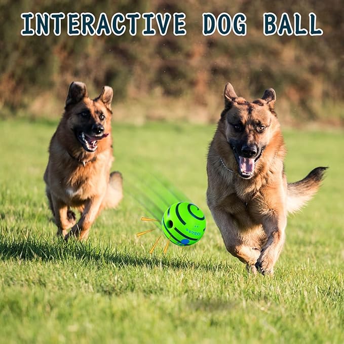 HYQ Interactive Ball for Small Medium Large Dogs - Squeaky Toy to Keep Them Busy - 3.94 Inch Puppy Ball