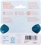 WEST PAW Hurley Dog Bone Chew Toy for Tough Chewers- Safe and Durable Fetch and Chew Toy for Dogs- Dishwasher Safe, Lightweight, Floatable, Made in USA - for Small Dogs - River Blue, XS