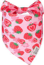 SCENEREAL Summer Dog Bandana, Double Side Dog Scarf for Small Medium Large Dogs Cats Puppy,Holiday Bandanas for Dogs Boys Girls, Premium & Soft Fabric Pet Accessories for Birthday Party Days, (Size S)