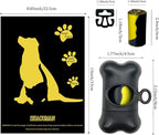 Bone Shaped Dog Waste Bag Dispenser with Leakproof Bags, 2 Holders, 30 Bags, Black