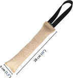 Dingo Gear, Natural Jute tug Toy for Dog Training Agility tug of war, Bumper Toy Dog bite, 1 Handle 1.5x11 S00144