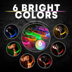 ILLUMISEEN LED Dog Collar USB Rechargeable - Bright & High Visibility Lighted Glow Collar for Pet Night Walking - Weatherproof, in 6 Colors & 6 Sizes (Red Large)