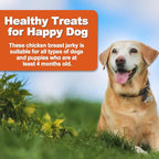Amzey Chicken Jerky Dog Treats 24 OZ, 4 Resealable Bags, Real Chicken, Grain Free High Protein, Dental Health Support Dog Snacks, for Large & Small Dogs, Canine Chews