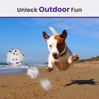 2 Pack Bouncy Dog Balls, 3'' Indestructible Dog Toys for Aggressive Chewers, Outdoor Jolly Tennis Balls for Dogs, Durable Interactive Floating Dog Fetch Toy, Orange White