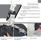 MAMORE Dog Jacket Waterproof Outdoor Vest for Smal Medium Large Dogs, Windproof Adjustable Breathable Lightweight Fashion Casual Dog Clothes (Black&White, Medium)
