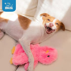 Best Pet Supplies Interactive Squeaky Dog Chew Toy, Ideal Dog Toys for Chewers, Small, Medium & Large Dogs, and Fetch Lovers - Crinkle Chicken (Pink), Large