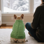 BRKURLEG Dog Sweater Warm Soft Fleece Dogs Sweaters, Turtleneck Sweatshirt for Small Medium Large Dogs, Dog Winter Coat, Christmas Pet Jacket with Zipper Cold Weather Coat (Green, S)