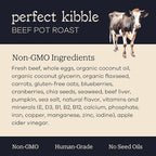 Yumwoof Perfect Kibble Non-GMO Air Dried Dog Food | Improves Allergies & Digestion with Organic Coconut Oil, MCTs & Antioxidants | Vet-Approved Soft Dry Diet | Made in USA (Beef 3.5lbs)