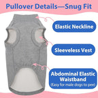 Dog Sweater Fleece - Grey, XS - Stretchable Sleeveless Vest | Warm Lightweight Sweatershirt, Pullover Design for Puppy,Chihuahua Clothes,Fall/Winter Outdoor
